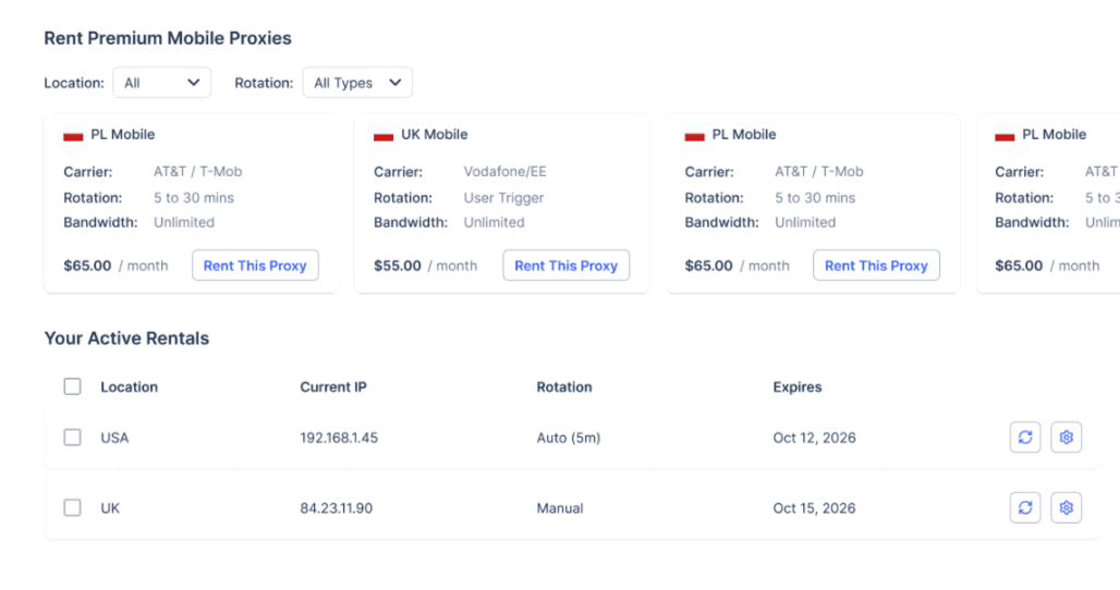 Mobile Rent Illustration